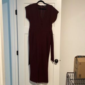 Maroon jumpsuit from express
